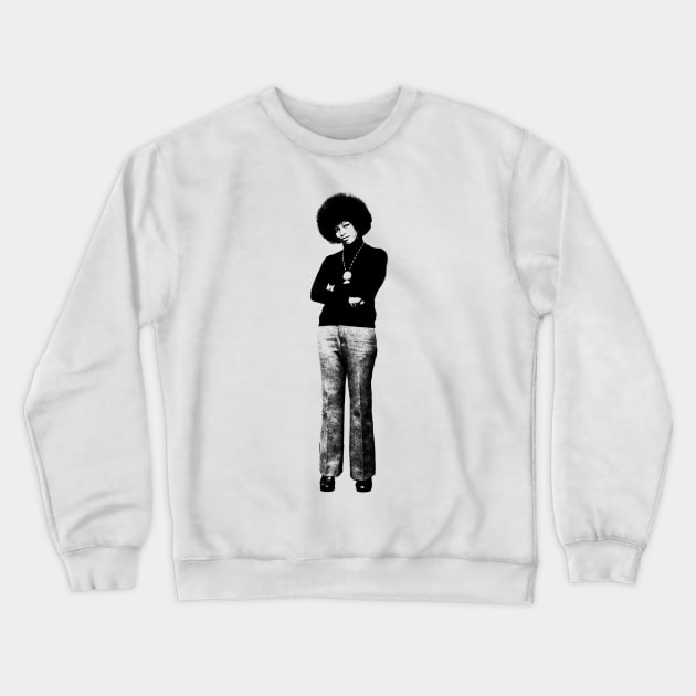 Angela Davis Retro Crewneck Sweatshirt by tykler